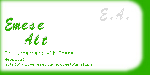 emese alt business card